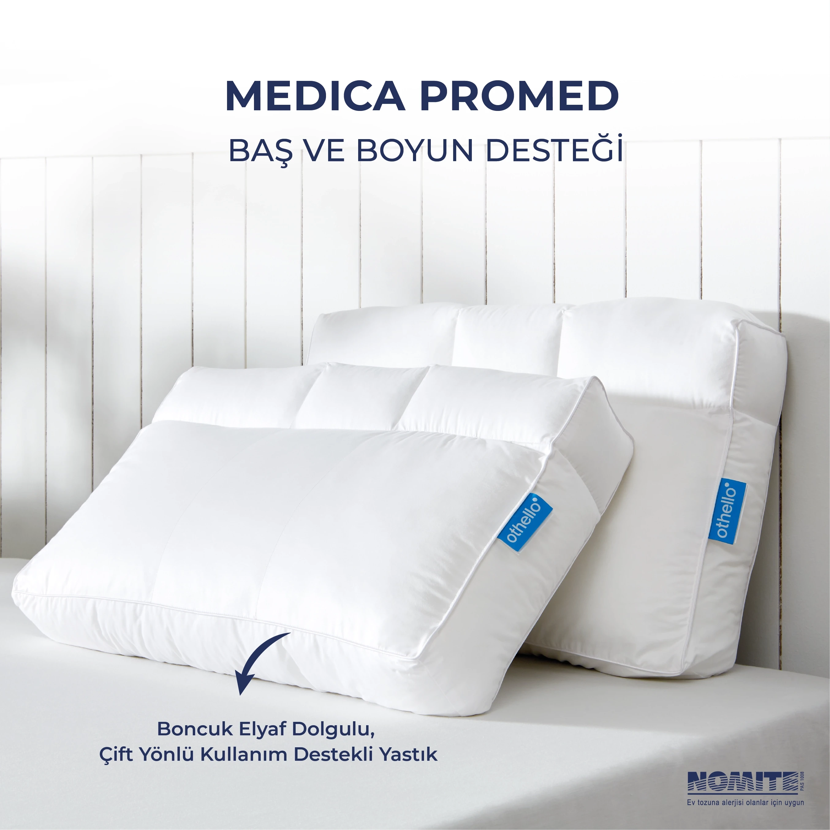 Othello Baş ve Boyun Destekleyici Yastık 60x40 cm - Medica Promed