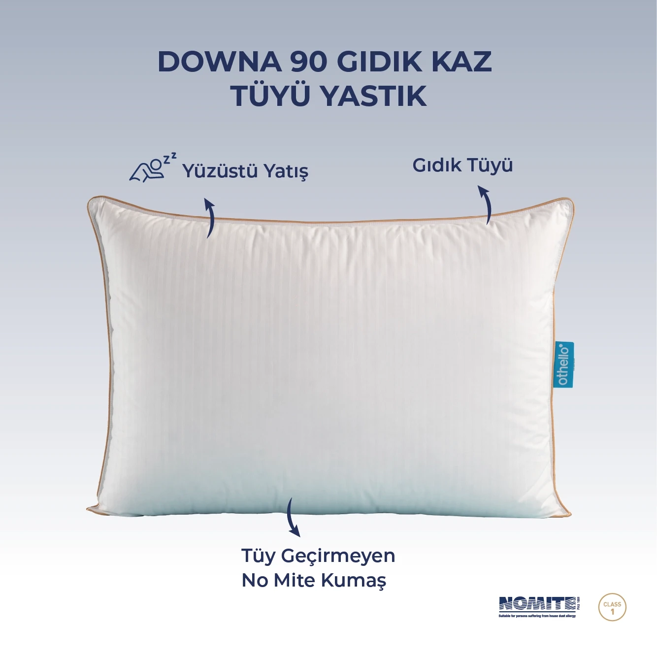 Downa 90 Gıdık Kaz Tüyü Yastık