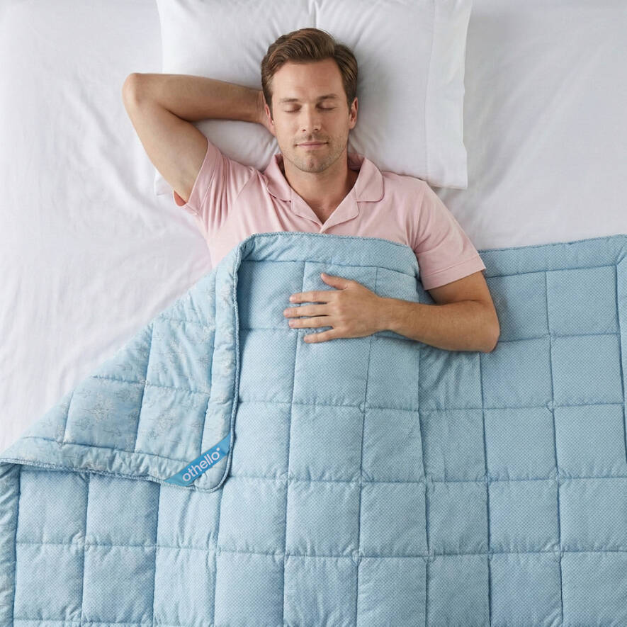 Kullanımı Kolay Çift Kişilik Yorgan 195x215 cm Mavi - Dormio Bloom Serisi - Othello