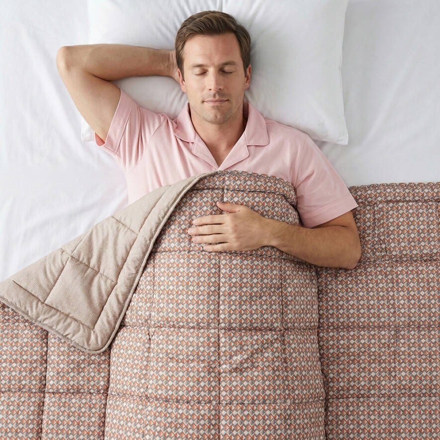 Kullanımı Kolay Çift Kişilik Yorgan 195x215 cm Turuncu - Dormio Trigo Serisi - 2