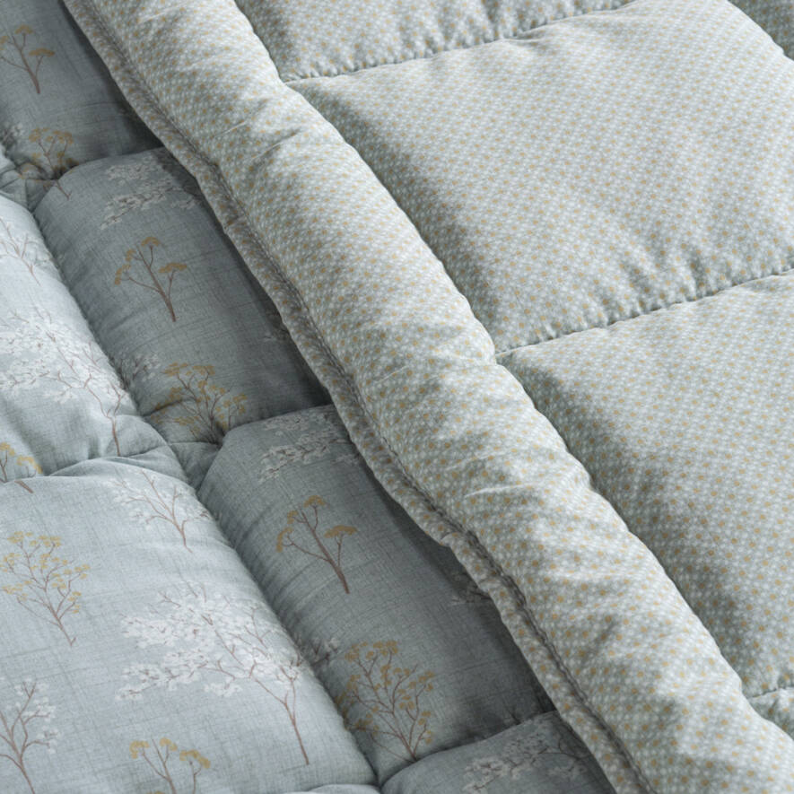 Kullanımı Kolay Çift Kişilik Yorgan 195x215 cm Yeşil - Dormio Bloom Serisi - 3