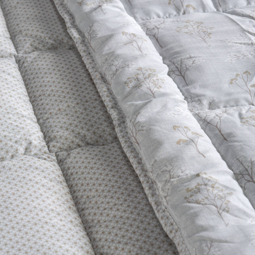 Kullanımı Kolay Tek Kişilik Yorgan 155x215 cm Krem - Dormio Bloom Serisi - 4