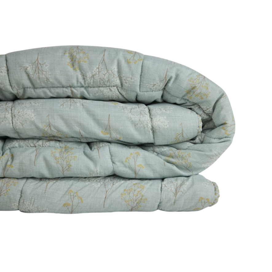 Kullanımı Kolay Tek Kişilik Yorgan 155x215 cm Yeşil - Dormio Bloom Serisi - 5